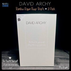 DAVID ARCHY 3 Pack Mens Boxer Briefs Soft Comfy Bamboo Rayon Size M 32"-34"